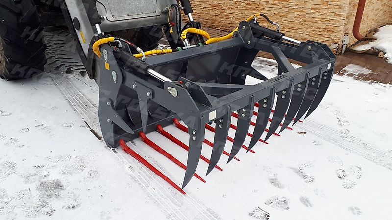 KREATEC Krokodil / Dungzange für Teleskoplader, Zinken aus Hardox und von FSDT Frankreich