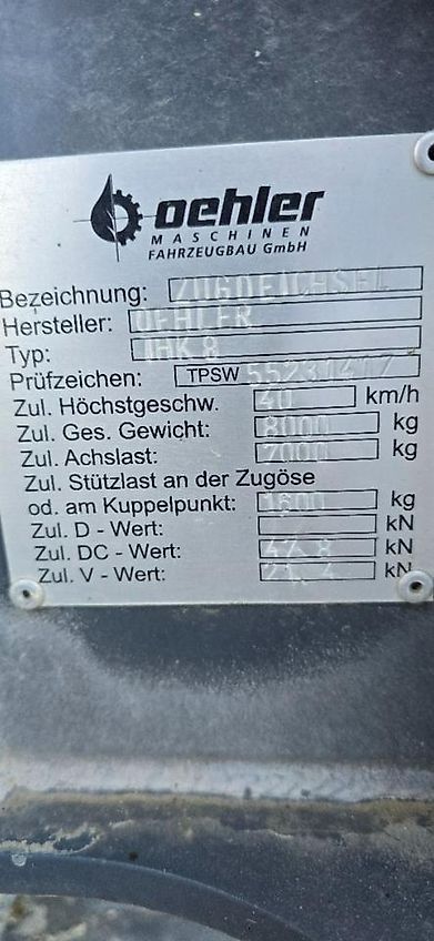 Oehler Holzrückewagen OL THK 90 Lenkachse neuem Kran OL 685SG/P