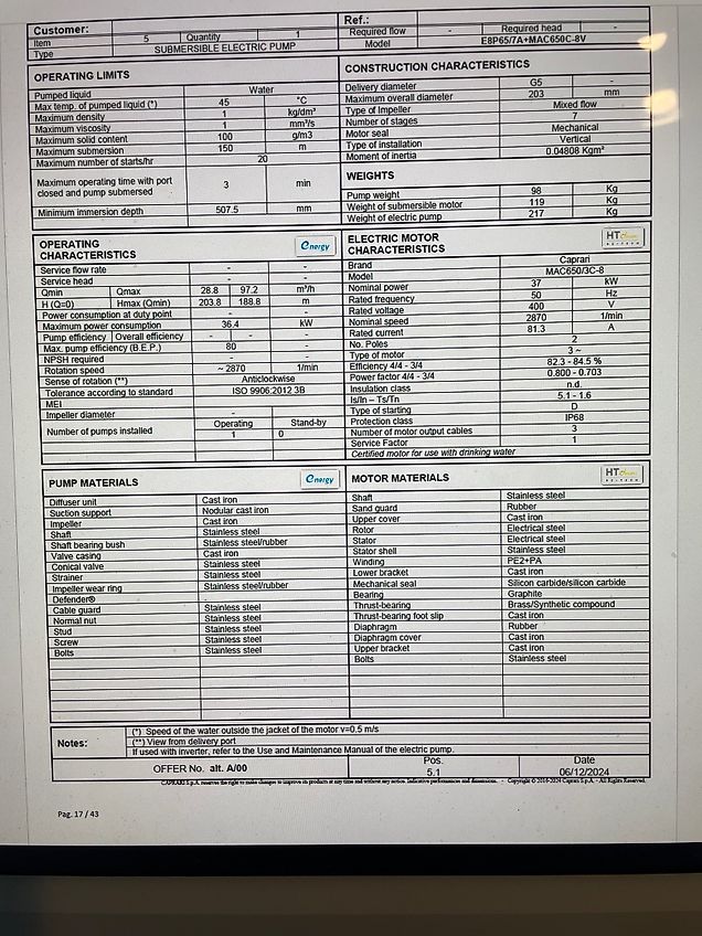 Nettuno Pompgroep met 1 electropomp