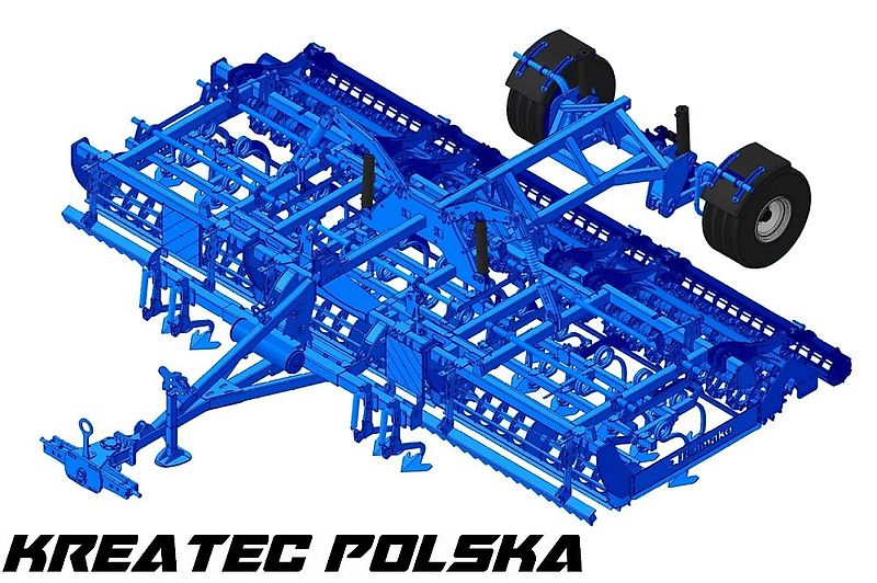 Rolmako Saatbettkombination kompakt / Kompaktgrubber U 684 PRO mit Zinken SX mit verstärkter Doppelfeder, halb-aufgehängten Version, Breiten von 3 m bis 6 m