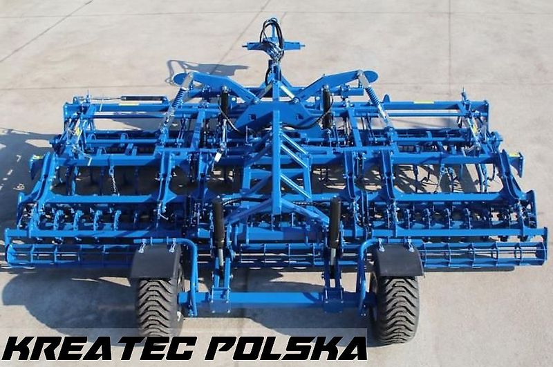 Rolmako Saatbettkombination kompakt / Kompaktgrubber U 684 PRO mit Zinken SX mit verstärkter Doppelfeder, halb-aufgehängten Version, Breiten von 3 m bis 6 m