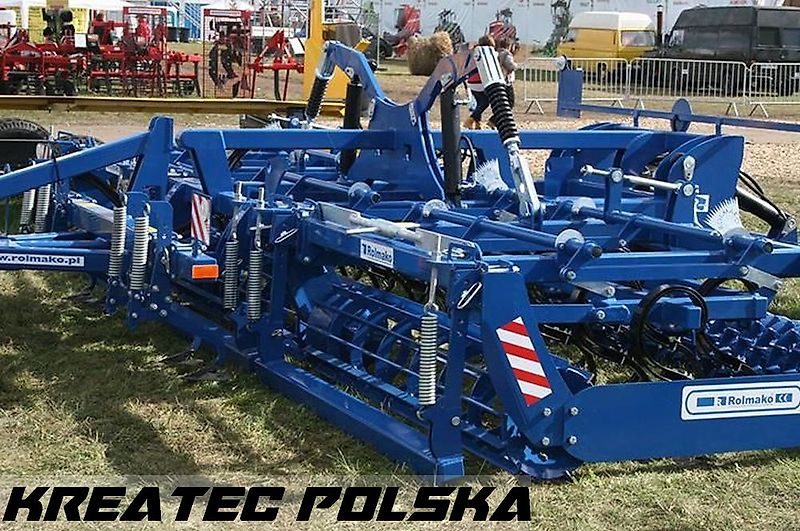 Rolmako Saatbettkombination kompakt / Kompaktgrubber U 684 PRO mit Zinken SX mit verstärkter Doppelfeder, halb-aufgehängten Version, Breiten von 3 m bis 6 m