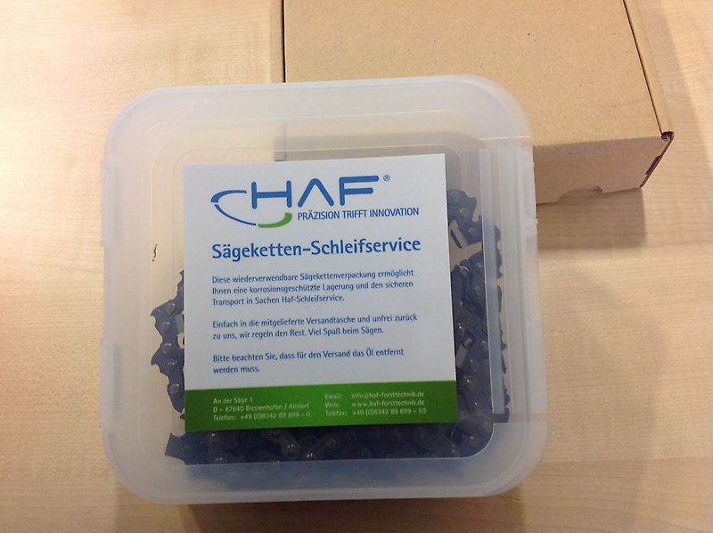 HAF-Forsttechnik HAF Sägeketten-Schleifservice 3/8" und 404"